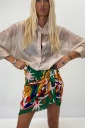 camicia semi trasparente rainbow
